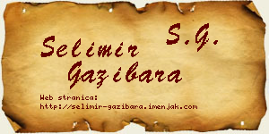 Selimir Gazibara vizit kartica